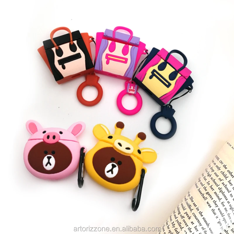 Many design cute silicon earphones cover for  airpods pro case i12