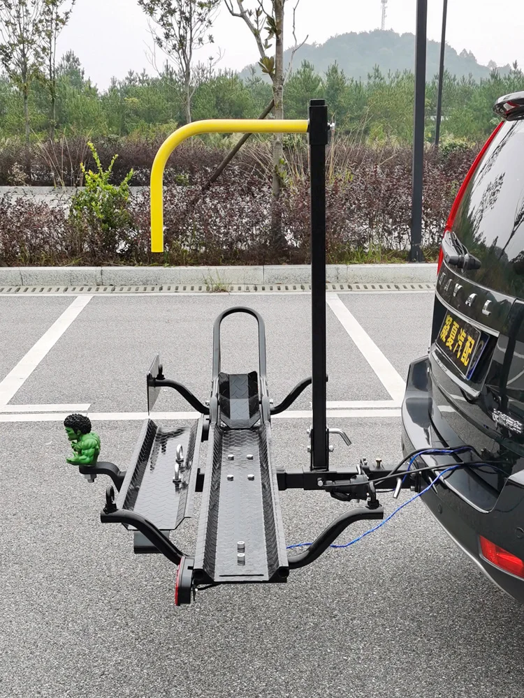 Motorcycle Car Trailer Square Bar Car Trailer Frame Luggage Rack Rear Trailer Tail Three Port Motorcycle Frame