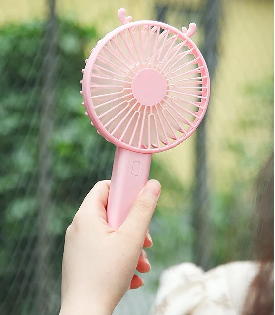 Desktop quiet fans with cute animal cat foot shape base phone holder promotional mini fan hand held fan