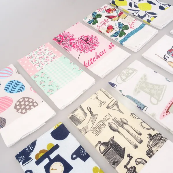 100% cotton velour terry printed kitchen towel wholesale