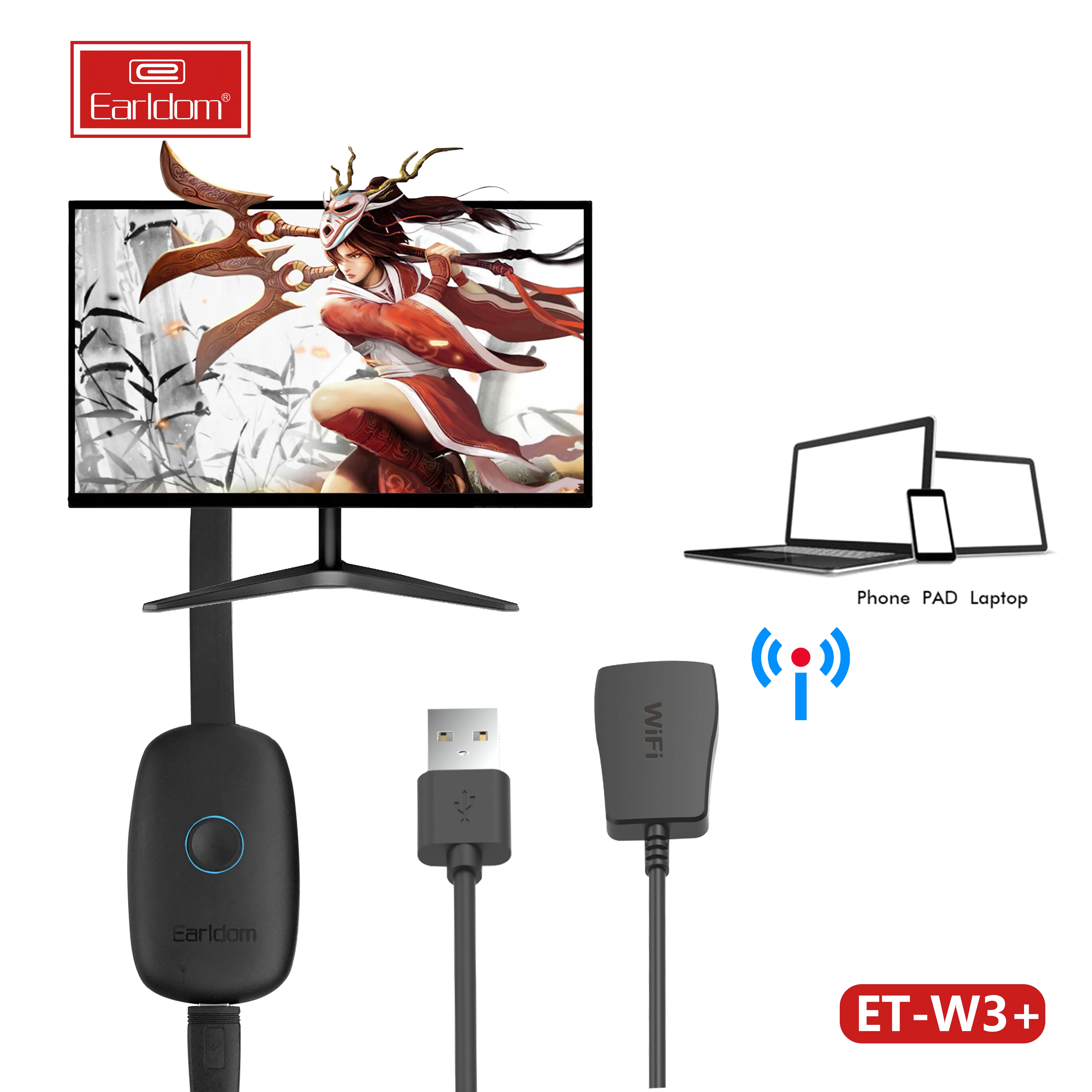 Earldom 1080P HD Беспроводной Wi-Fi дисплей Dongle Mirascreen Miracast Airplay DLNA приемник Anycast для Android