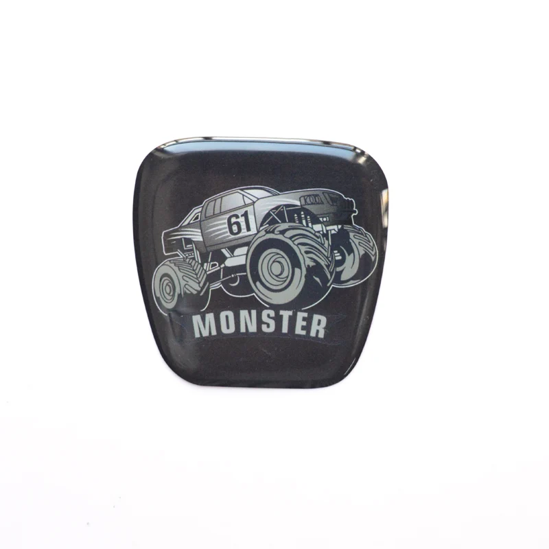 Custom 3D Waterproof Logo die cut Car Crystal Epoxy Resin sticker decals for car