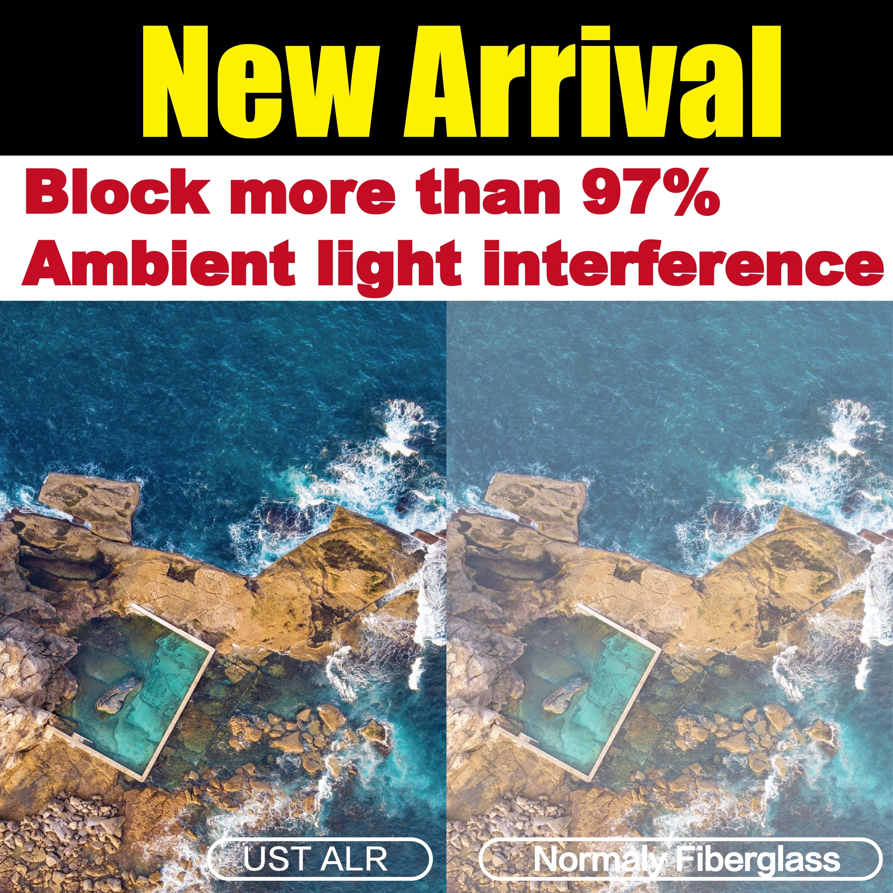 VIVIDSTORM 2 set  PRO Slimline 110 inch Drop Down screen for UST Projector Ambient Light Rejecting electric tension screen