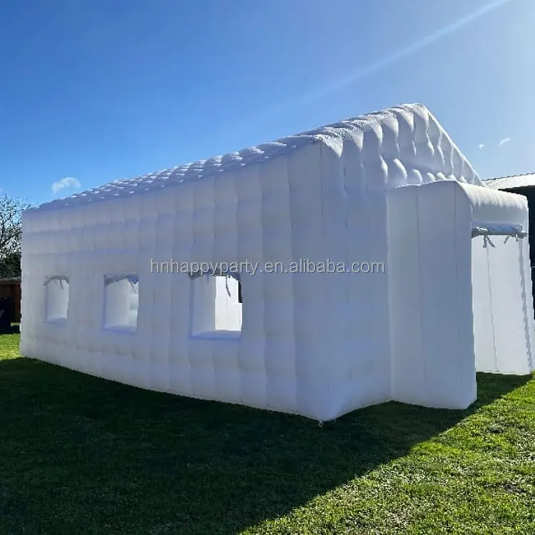 Party event portable blow up tent white inflatable nightclub with night and music