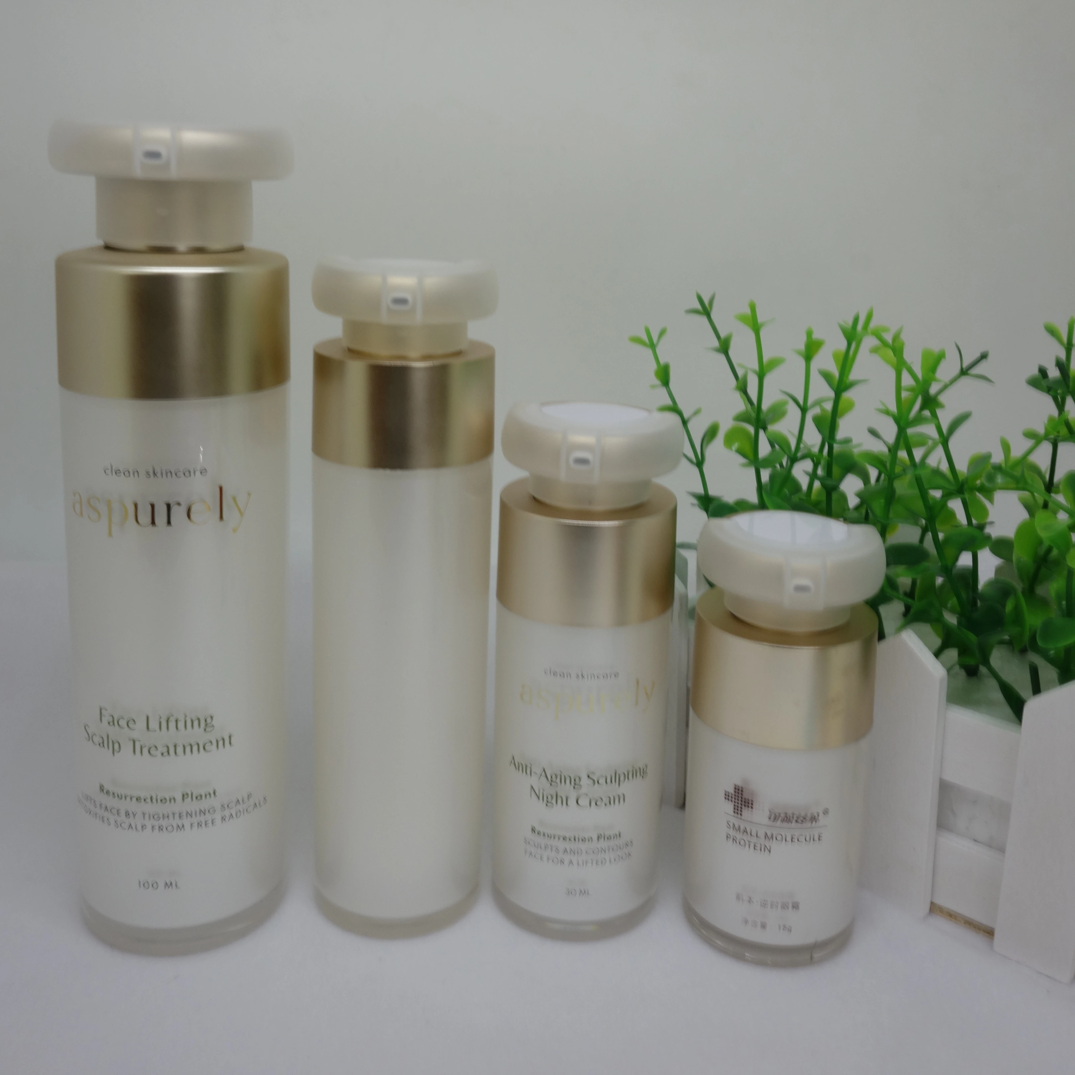 15ml 30ml 50ml gold cosmetic lotion airless pump bottle in stock vacuum bottle for cosmetics lotion packing