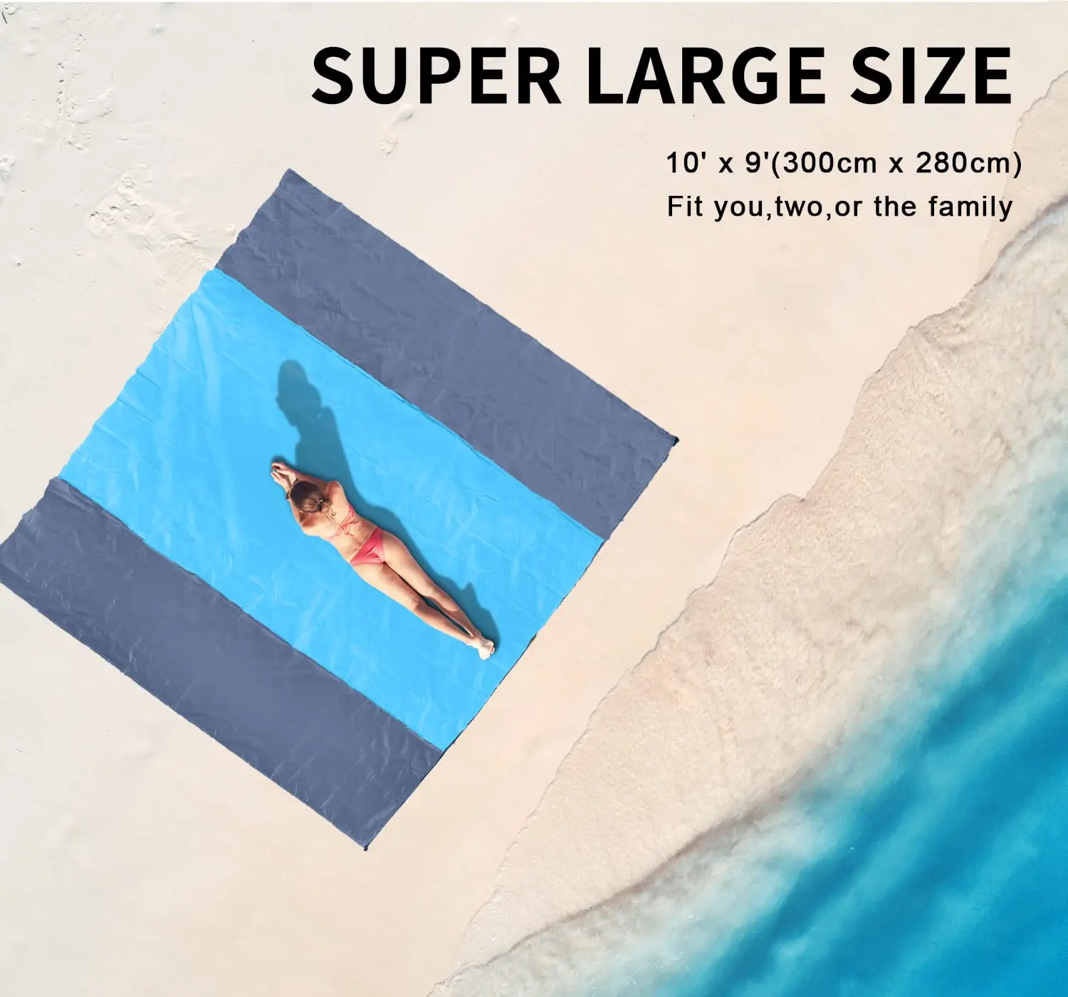 Golden Fox manufactory high quality outdoor camping picnic waterproof beach blanket