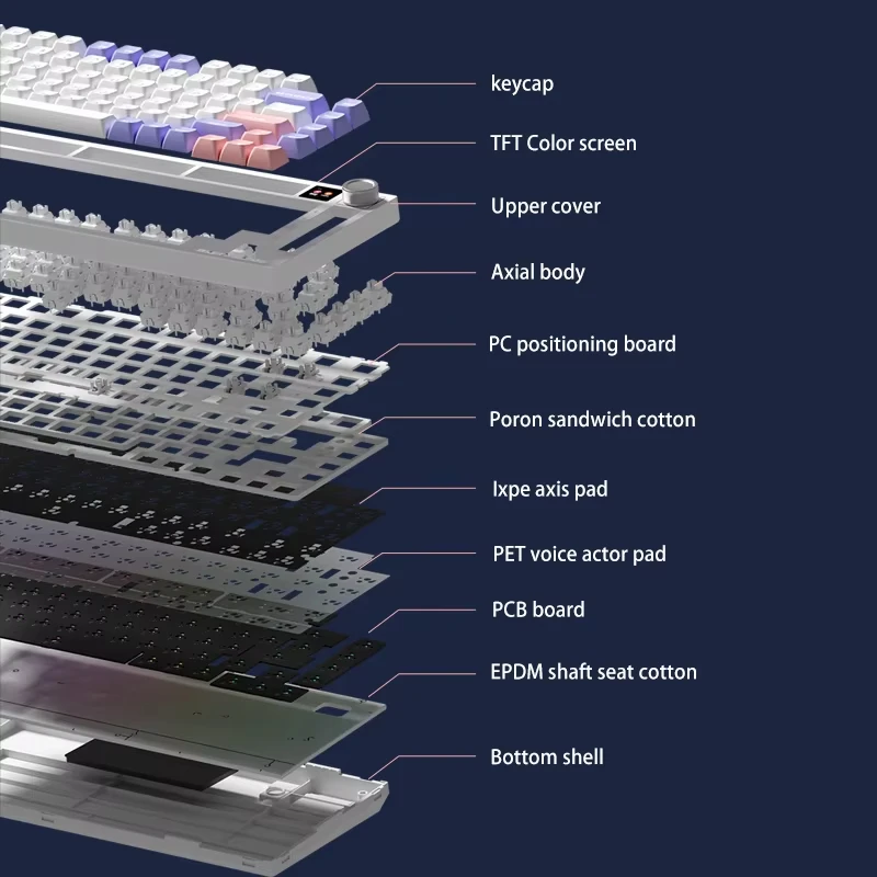 75% RGB Hot swap computer accessories wireless BT 2 teclado mecanico pc gamer gaming mechanical keyboard