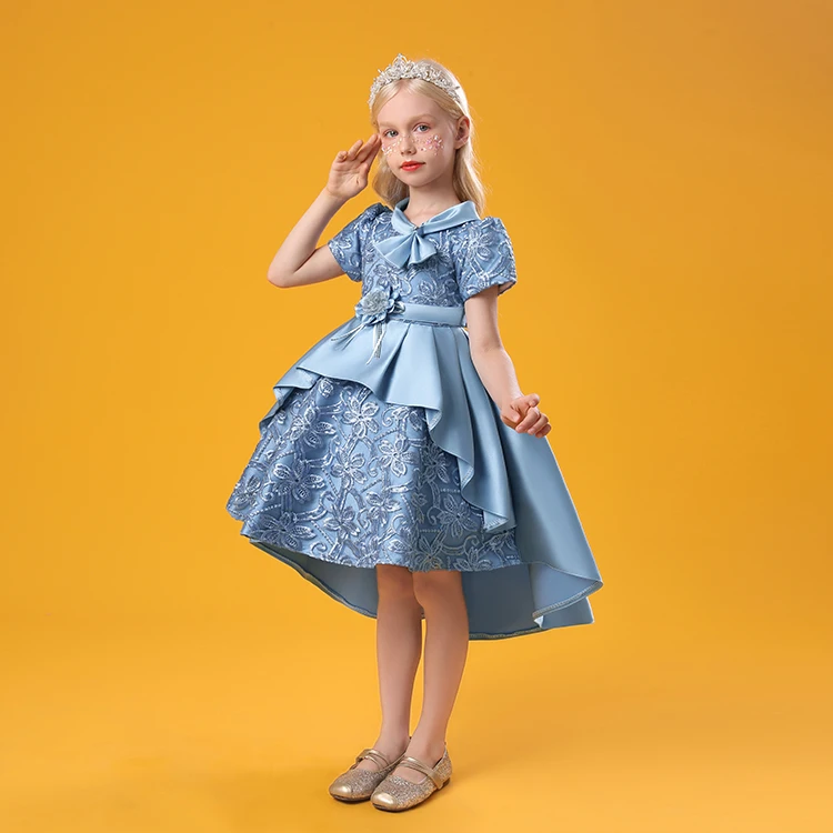 Summer Latest Western Pattern Design Party Wedding Wear Kid Children Girl Dress Beautiful Dresses