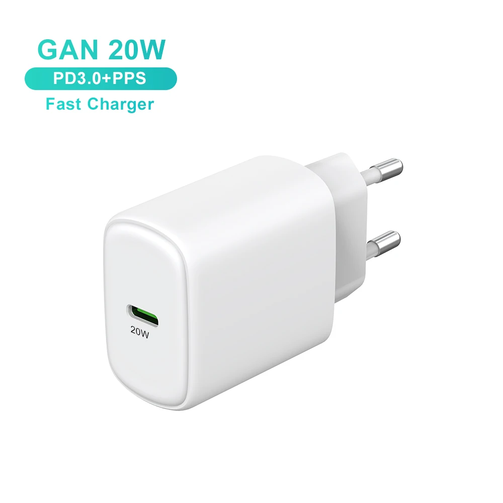 Factory Direct CE EAC 18W 20W 25W GaN PD Wall Usb Fast Mobile Phone Charger For iPhone Samsung Apple