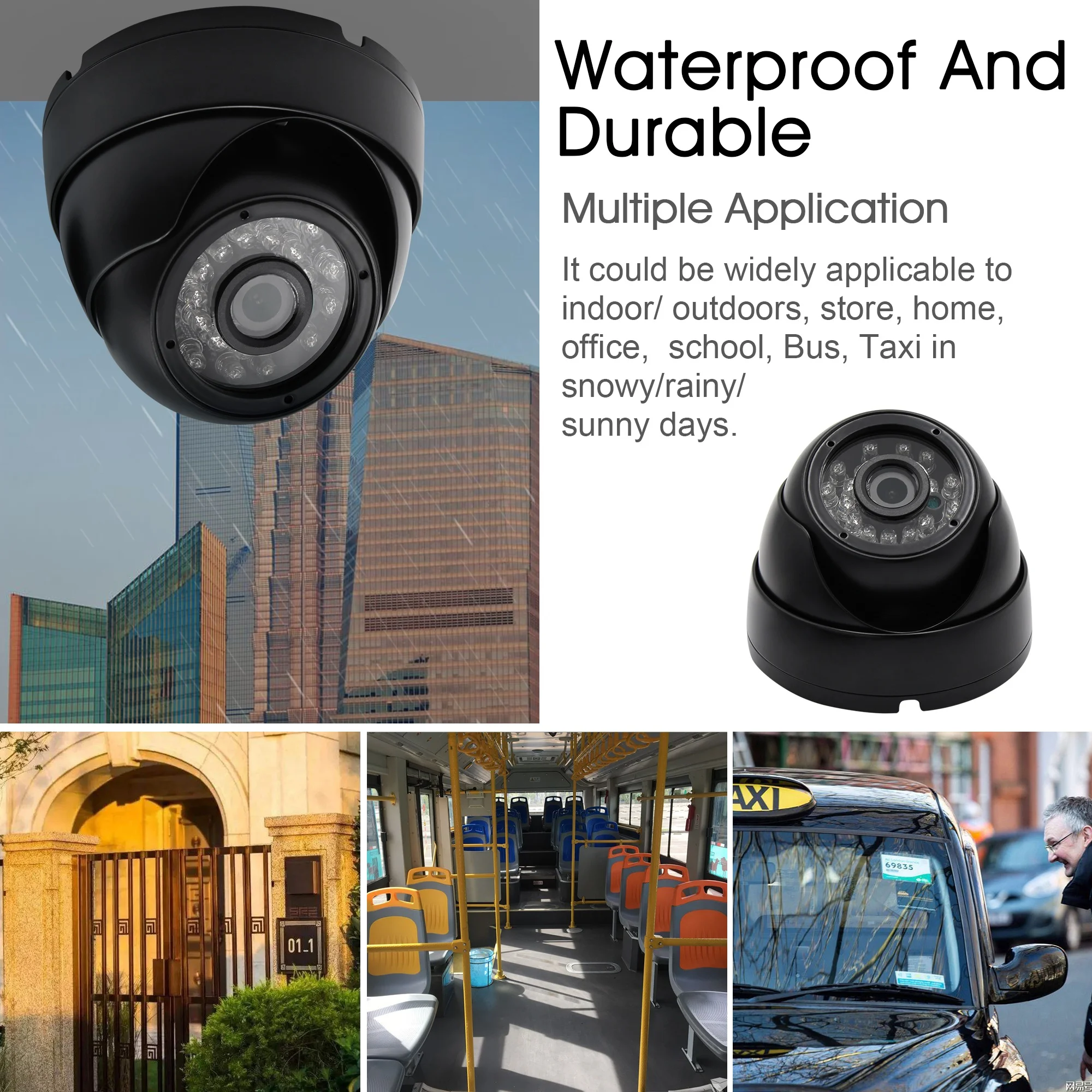  ELP 3.6mm 1080P Dome Camera with IR LED Night Vision HD