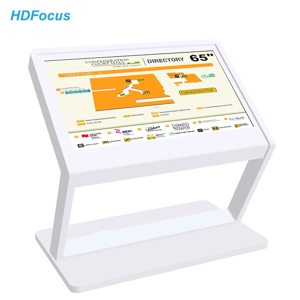 Kiosk Standing 65 Inch Digital Signage and Display Advertising Touch Screen Wayfinding Kiosk