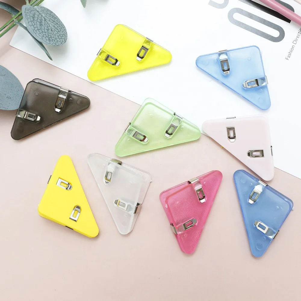 New Plastic Triangle Paper Clips Corner Clip Binder for Office and School