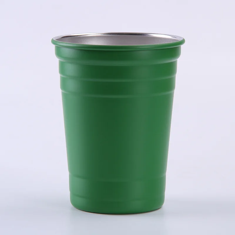 In Stock Quick Delivery Food Grade Stainless Steel Reusable Red Party Cup