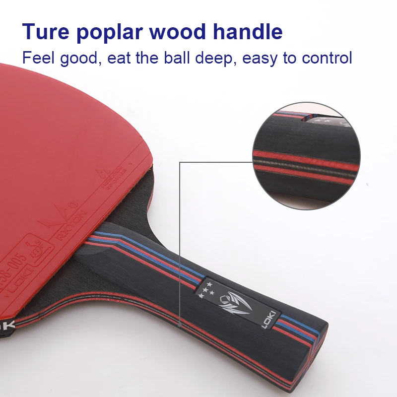 LOKI Professional K4 Star Tenis De Mesa Raqueta ITTF Approved Raquetas De Tenis De Mesa High Performance Table Tennis Racket
