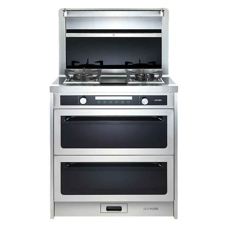 Multifunctional furnace Kitchen All-in-one Stove 2 Burners with Bowl Disinfection and Drying Function All-in-one Stove