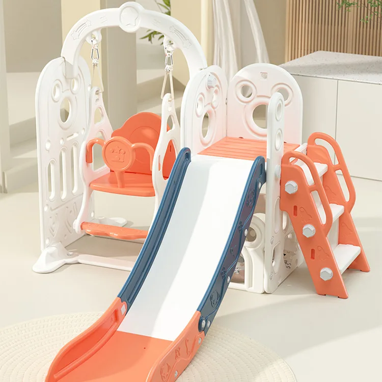 Plastic Slide And Swing Indoor Kids Toy Small Playground Indoor Toys Folding Slide
