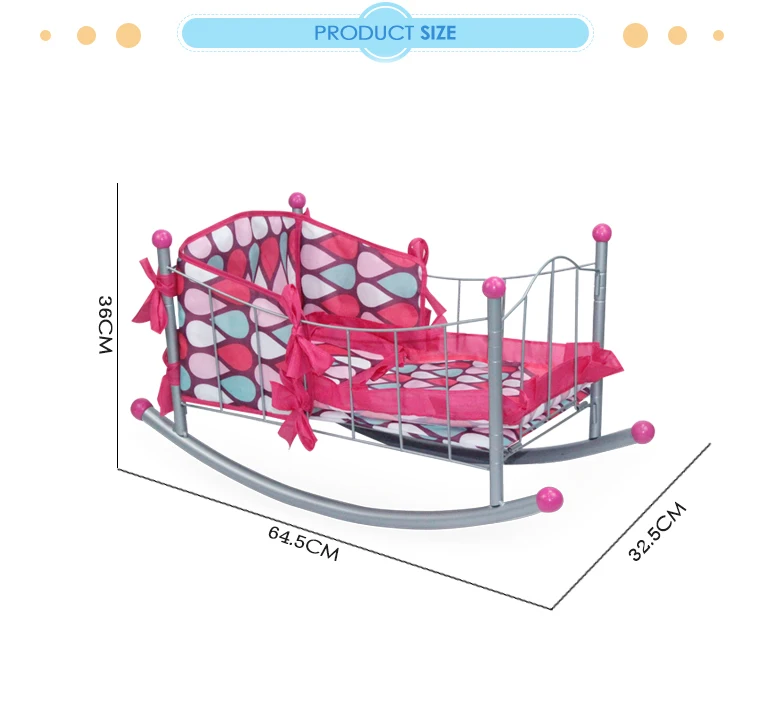 Fei li toys baby doll cradle fit 18 inches dolls  doll Furniture Toys Set