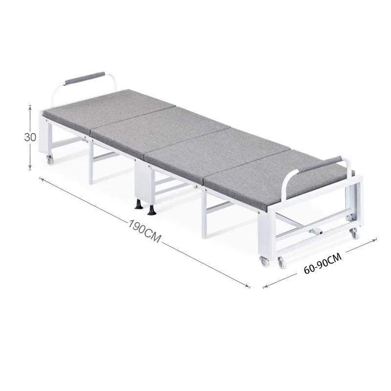 Best made in China twin Adjustable Sleeper wheels Compact Rollaway folding cot beds with Sturdy Steel Frame