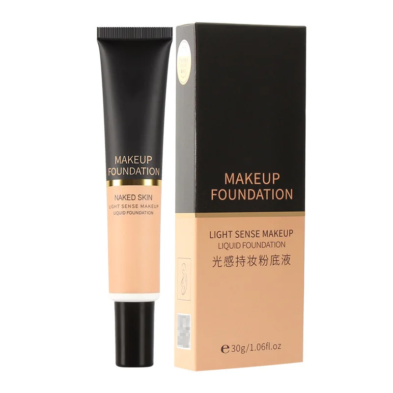 Full coverage private label vegan waterproof hydrating matte liquid ladies cosmetics foundation