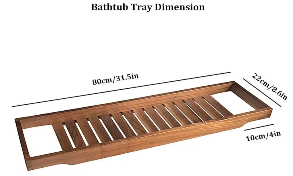 Wooden Bathtub Trays bath tray Caddy Long Slatted Bathtub Versatile Shelf Holder