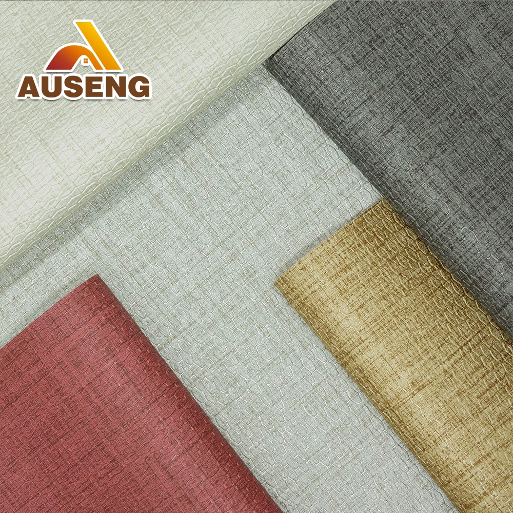New Design Modern Apartment Fabric Wallpaper PVC Wallpaper 20OZ Vinyl Wallcovering For Commercial Project