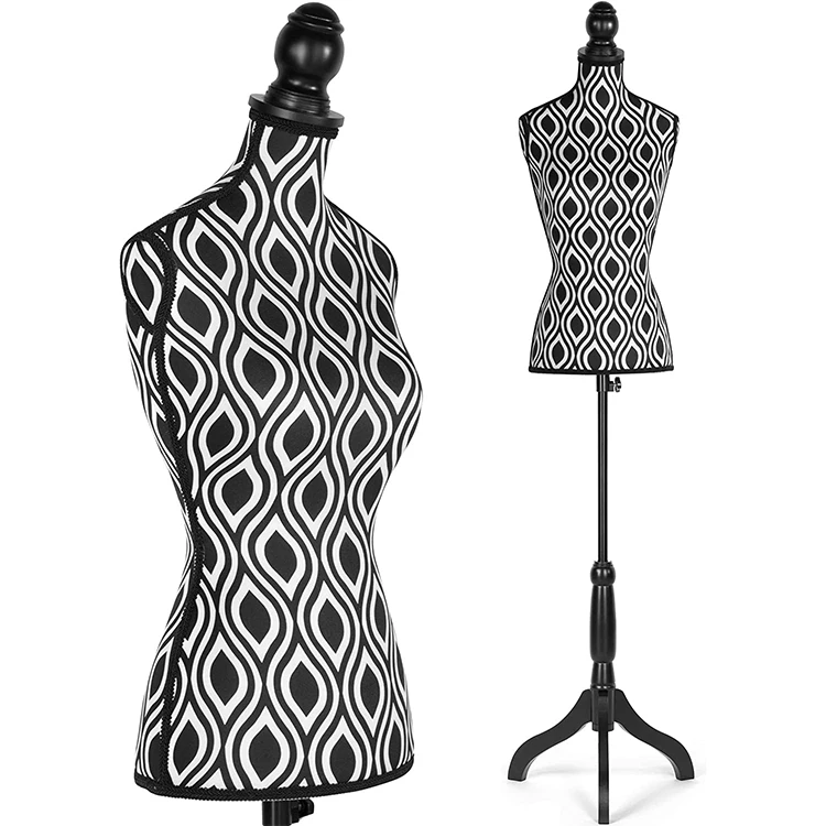 Female Mannequin Torso Dress Form Display Mannequin Body with Adjustable Tripod Stand for Clothing Dress Jewelry Display