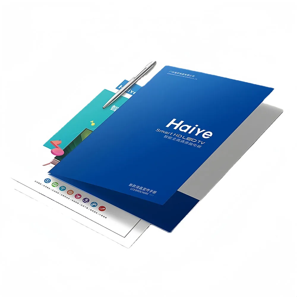 Customize Size Business Card Slot Paper File Document Presentation Folder with Logo