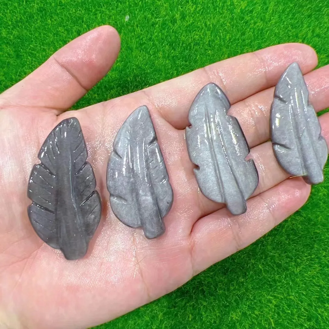 5 cm natural stone crystal feather gemstones healing crafts pendants accessary unique gifts