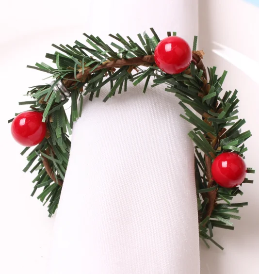 2024 hand making New napkin ring custom flower napkin rings for christmas festival