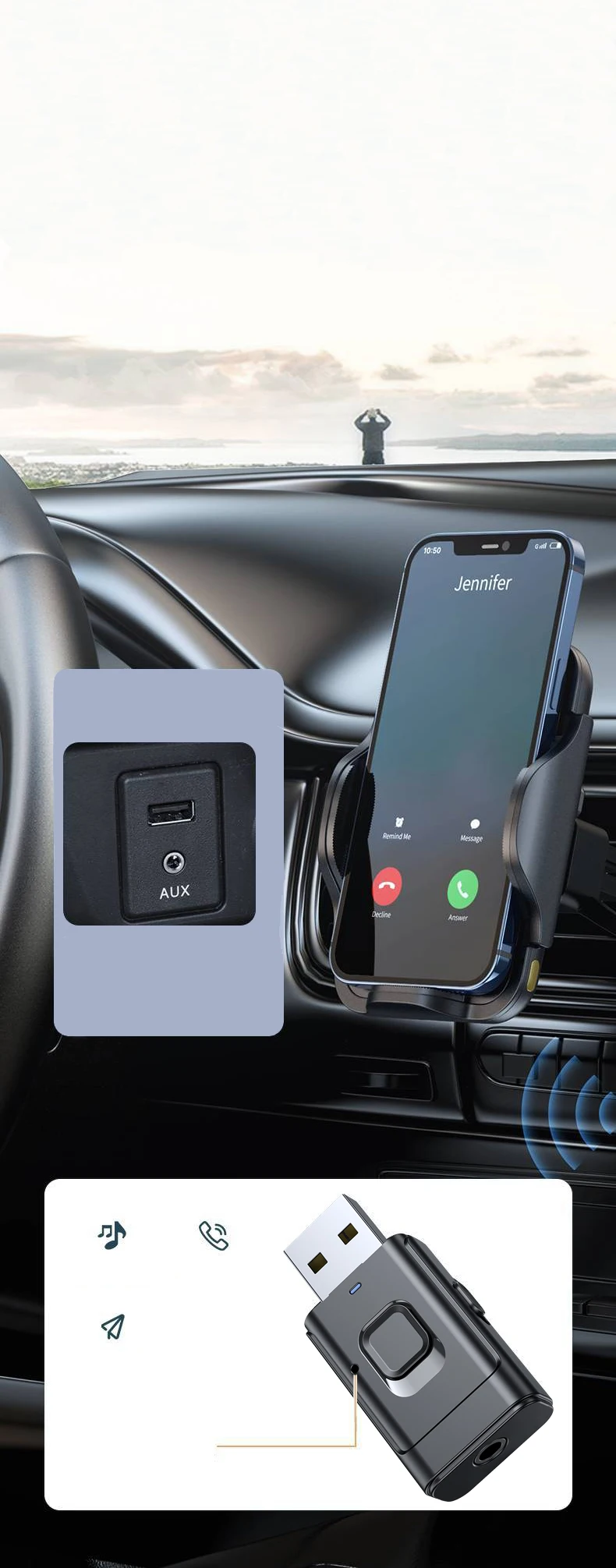 2-в-1 Bluetooth передатчик и приемник аудио адаптер музыкальный для домашней стереосистеме/проводные