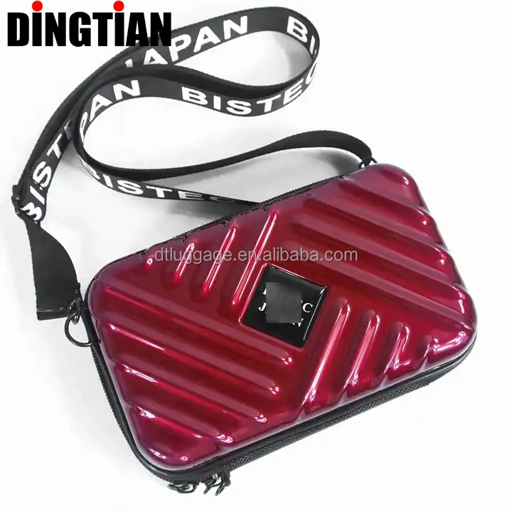 wholesale 7inch Hardshell Customized Mini Suitcase for Travel Hand carry Portable ABS Cross-Shoulder Cosmetic Bag OEM Handbag