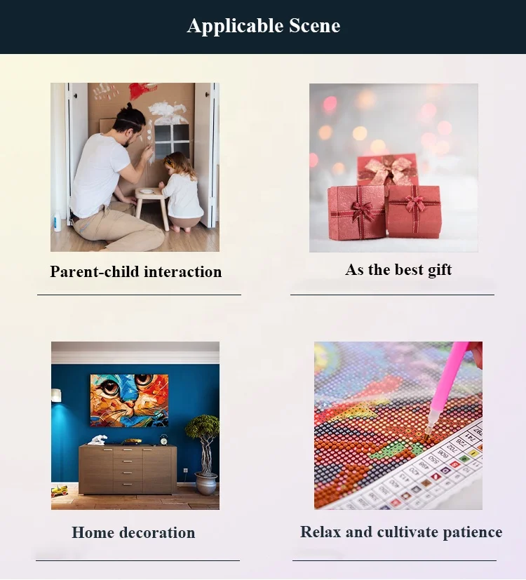 Diamond Painting Kits With Frame Animal Painting Child Diamond Paint For Kids Paint By Number Room Decor