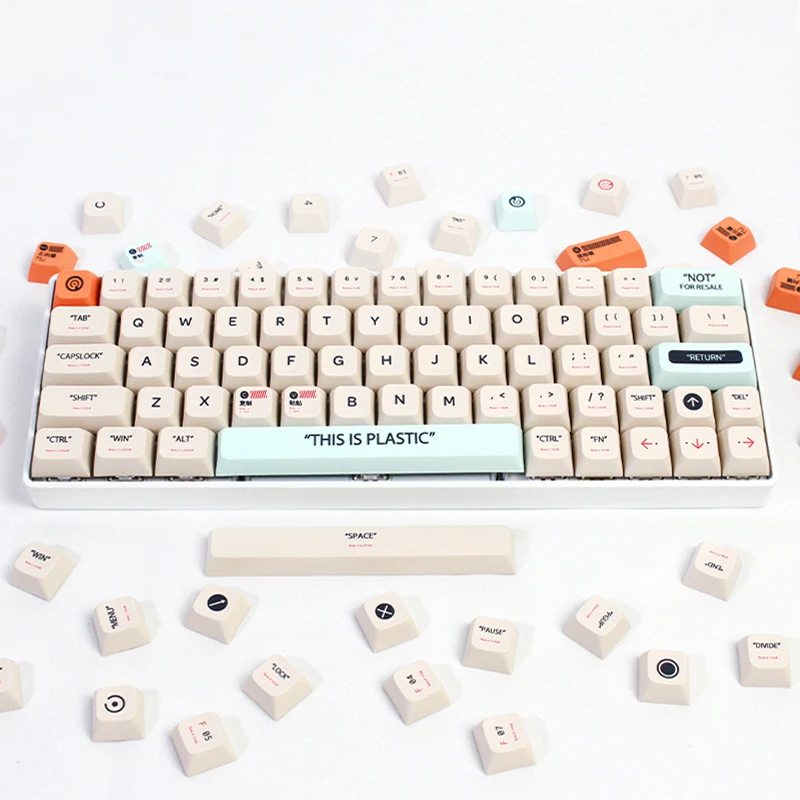 Grey XDA Profile Cute Keycaps for Mechanical Gaming Keyboard PBT Keycap