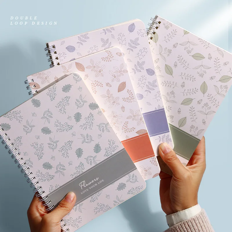 black bunding stripe large hearts plastic bible detachable custom bookmark binding pastel hand custom spiral notebooks printing