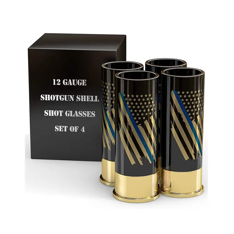 40ML Plastic Mini Liquor Shooter Glass Cup  Plastic Red 12 Gauge Shotgun Shell Cups Shot Glasses for Bar Party Wedding