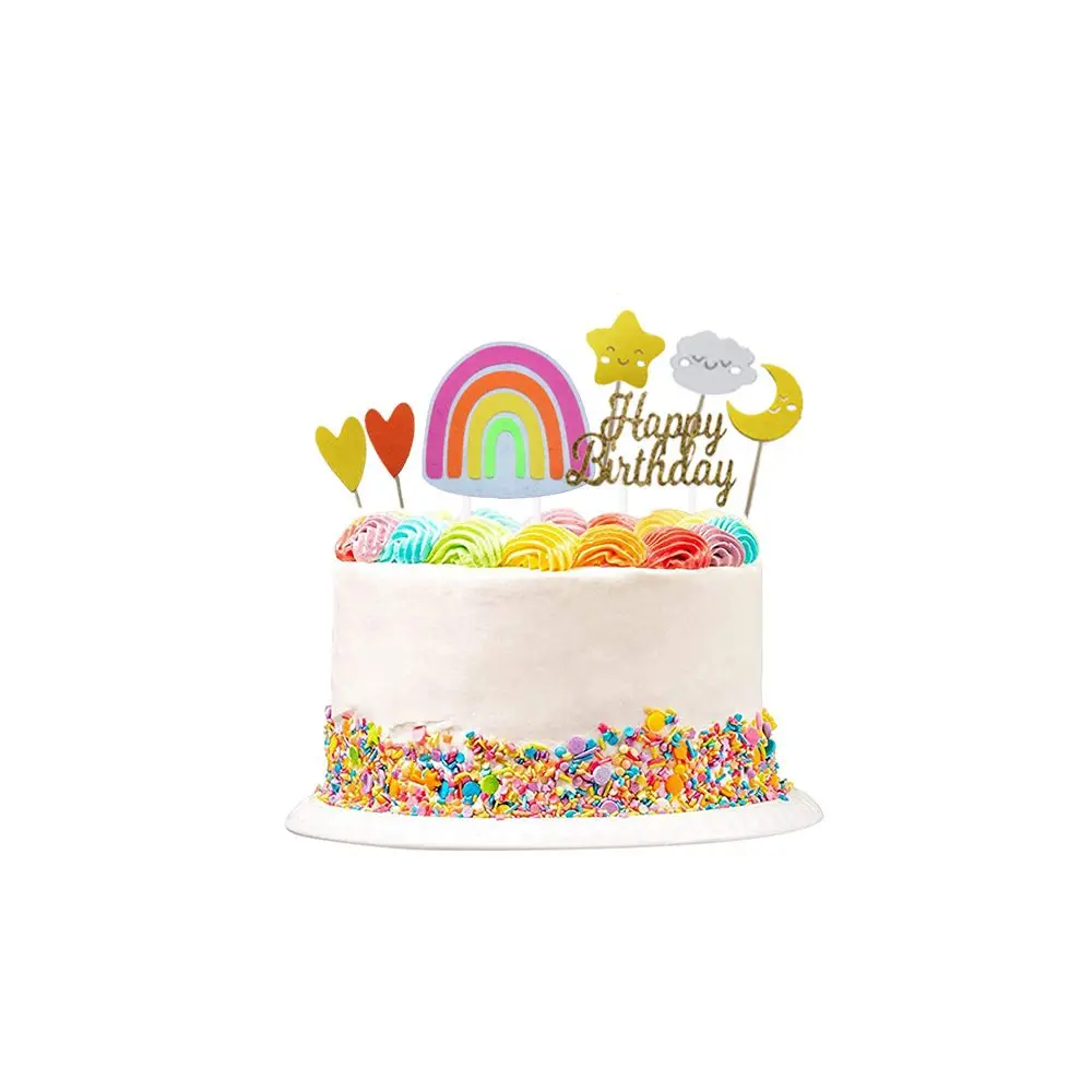 Rainbow Garland Balloons Arch Birthday Decoration Happy Birthday Flags Banner Bunting Boy Girl Baby Shower Party Supplies