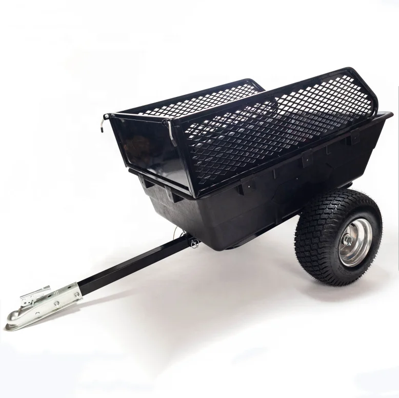 ATV Quad Tipping Trailer 15 cubic ft 680 kg hauling garden farm field tilt bed trailer