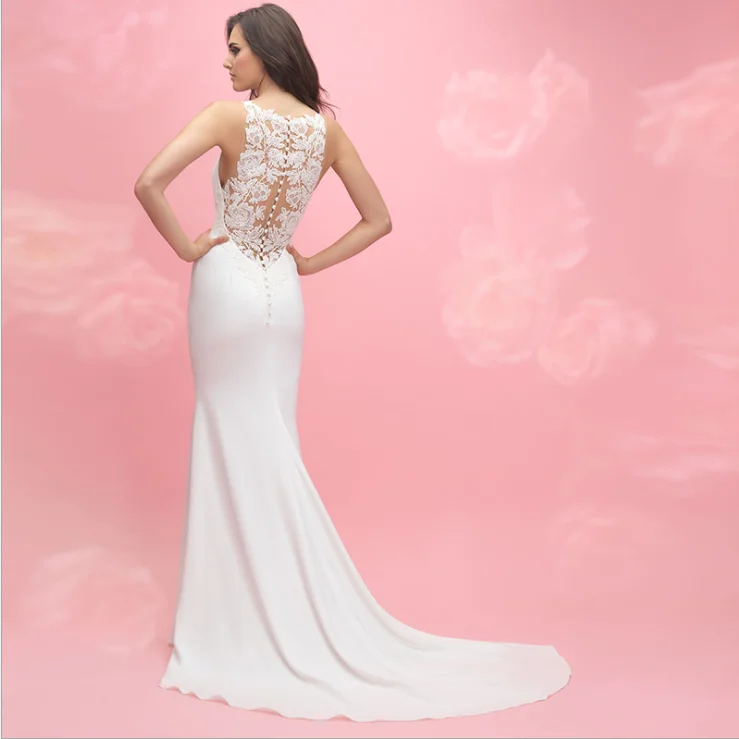 Oceanlux однотонное белое кружевное летнее сексуальное свадебное платье с тролкой