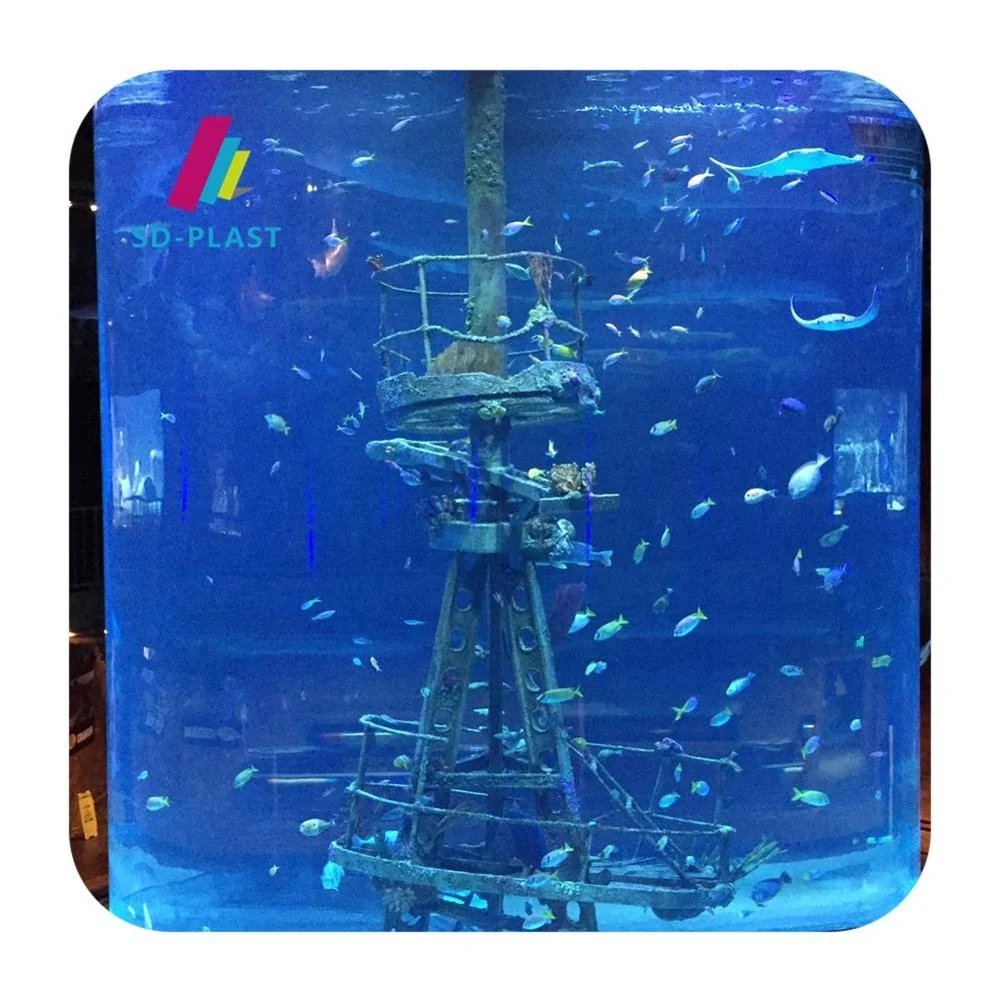 Sea world window curved acrylic glass aquarium fish tank
