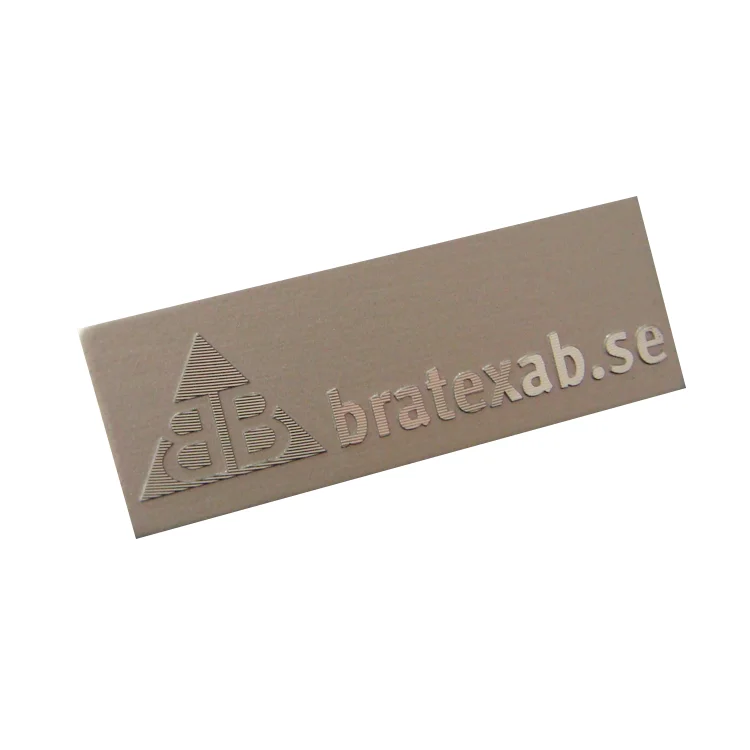 Custom Die Casting Logo Aluminum Diamond Cut Logo Name plate Metal Embossed Label Sticker With Adhesive