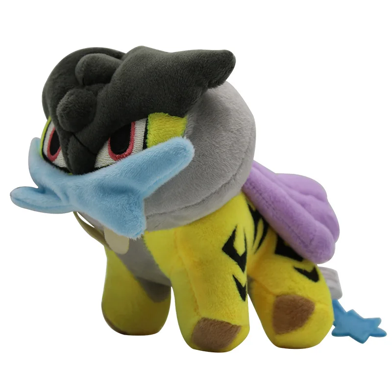2022 Новый стиль Q Version Pokemon Three Священная плюшевая игрушка Entei Suicune Raikou захватывающая кукла