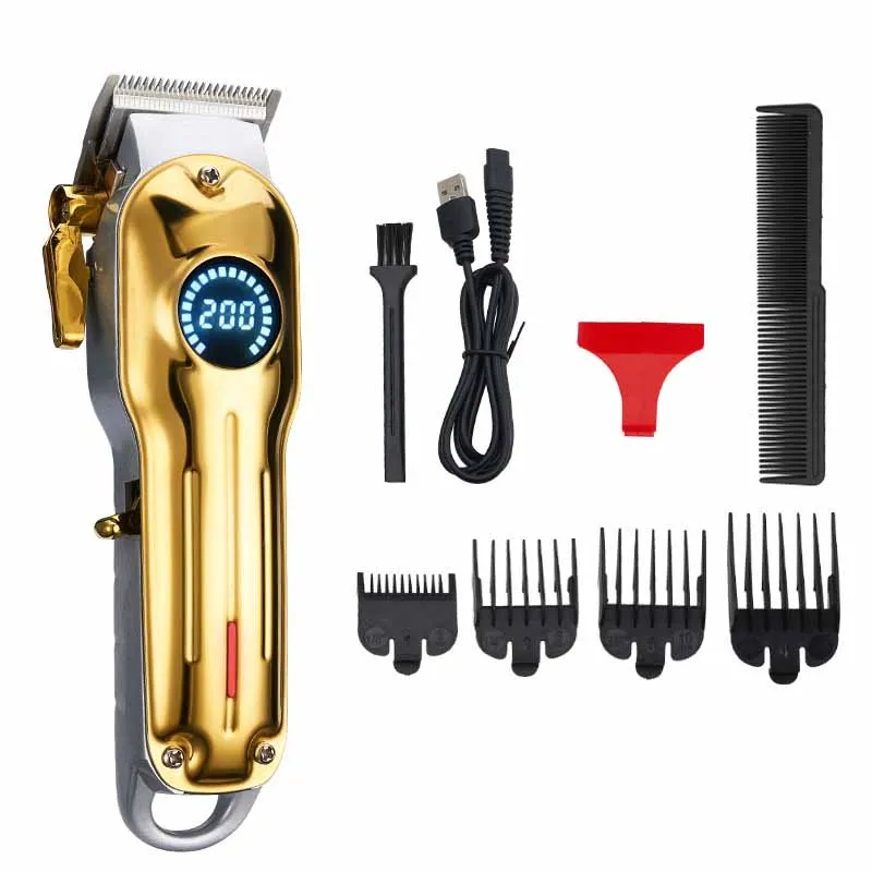 2021 горячая Распродажа пользовательская Безопасность водонепроницаемый перезаряжаемый электрический беспроводной триммер для волос Мужская машинка для стрижки