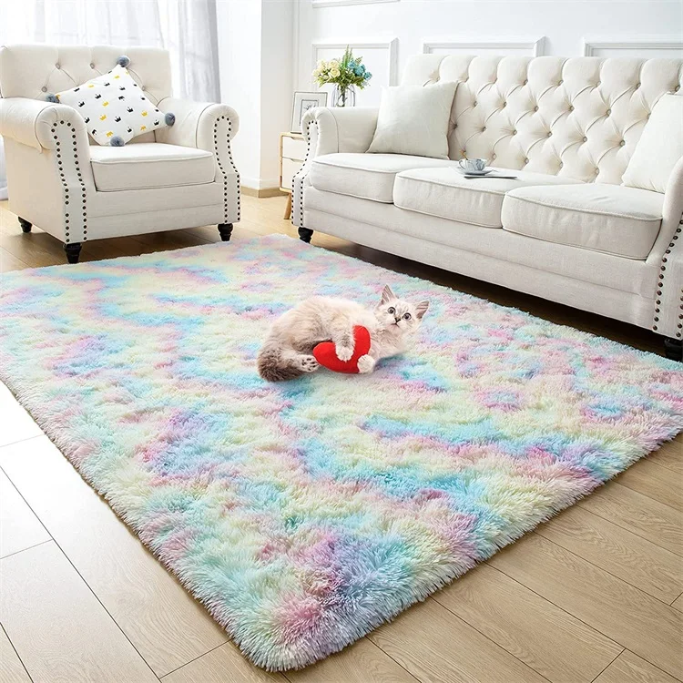 Factory Outlet Store Plush living room carpet Soft bedroom rugs tapete peludo