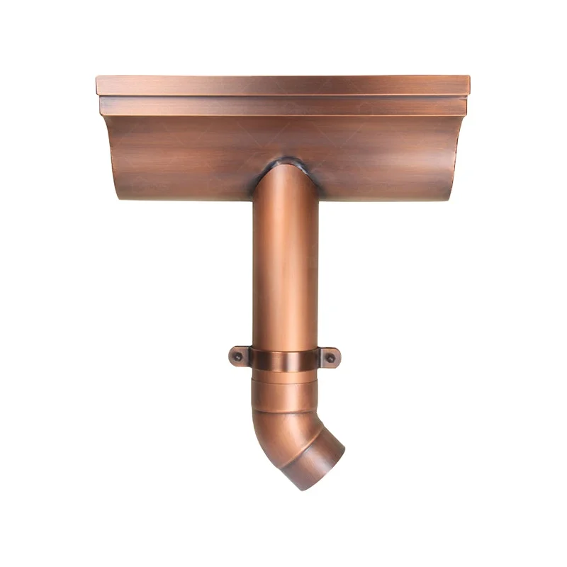 Copper conductor head Roof Rain Water Gutter And Downspout Factory Wholesale Price Roof Drainage Metal Gutter Water Collectors