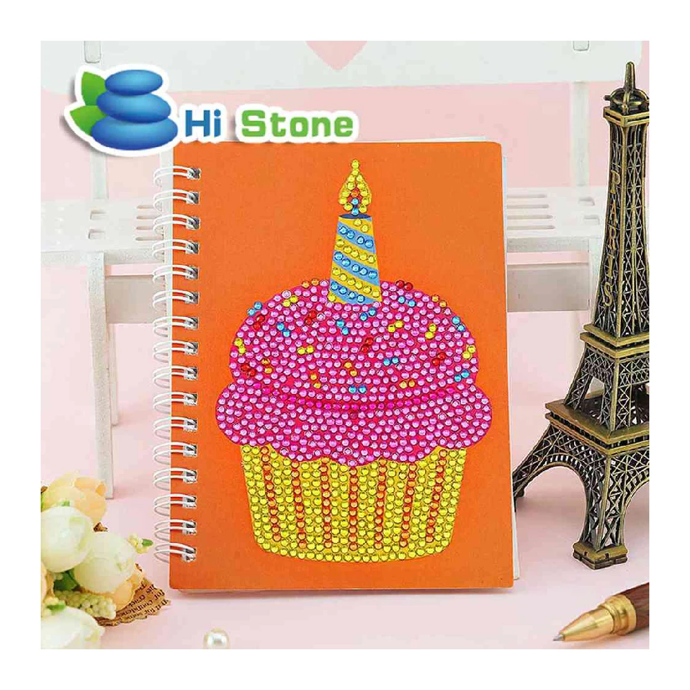 
2021 new arrivals custom personalized 3D cartoon kawaii unicorn a7 spiral notebook diamond painting 