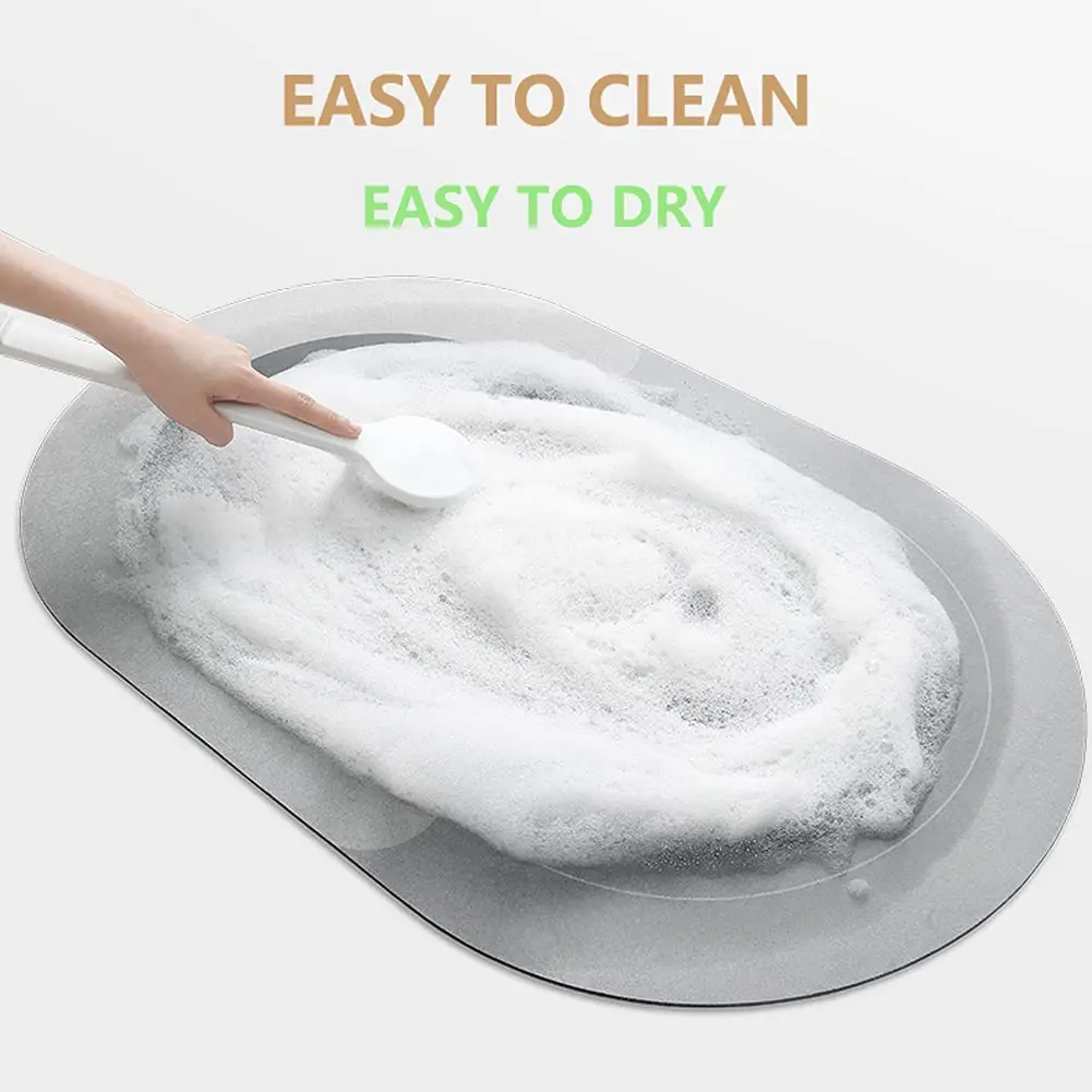 Super Absorbent Bath Mat Absorbent Quick Drying Floor Mat Anti-Slip Doormat Carpet diatomite bath mat