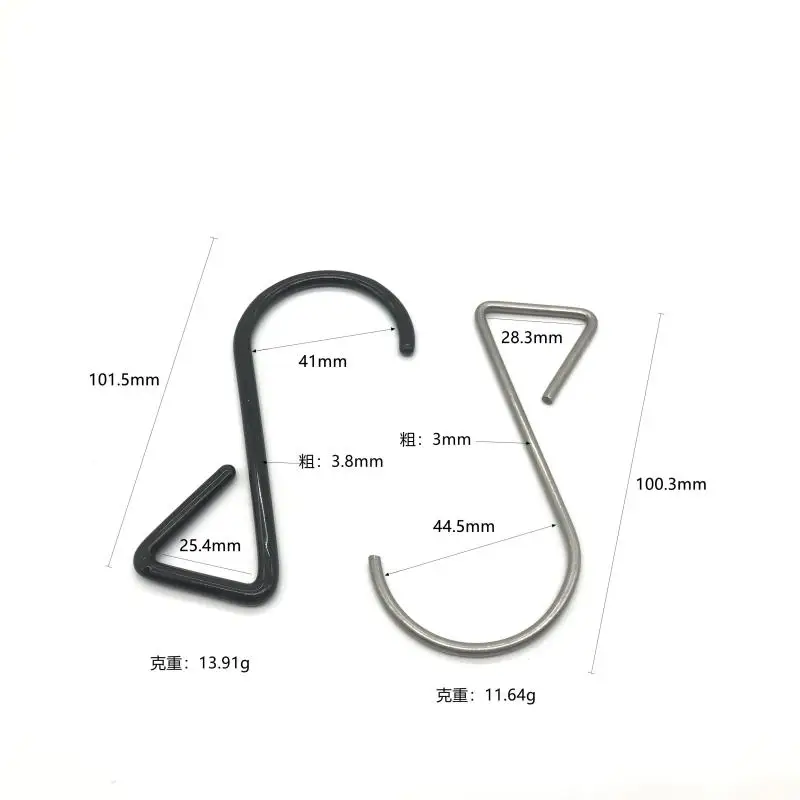 S hook hook, black coated hook