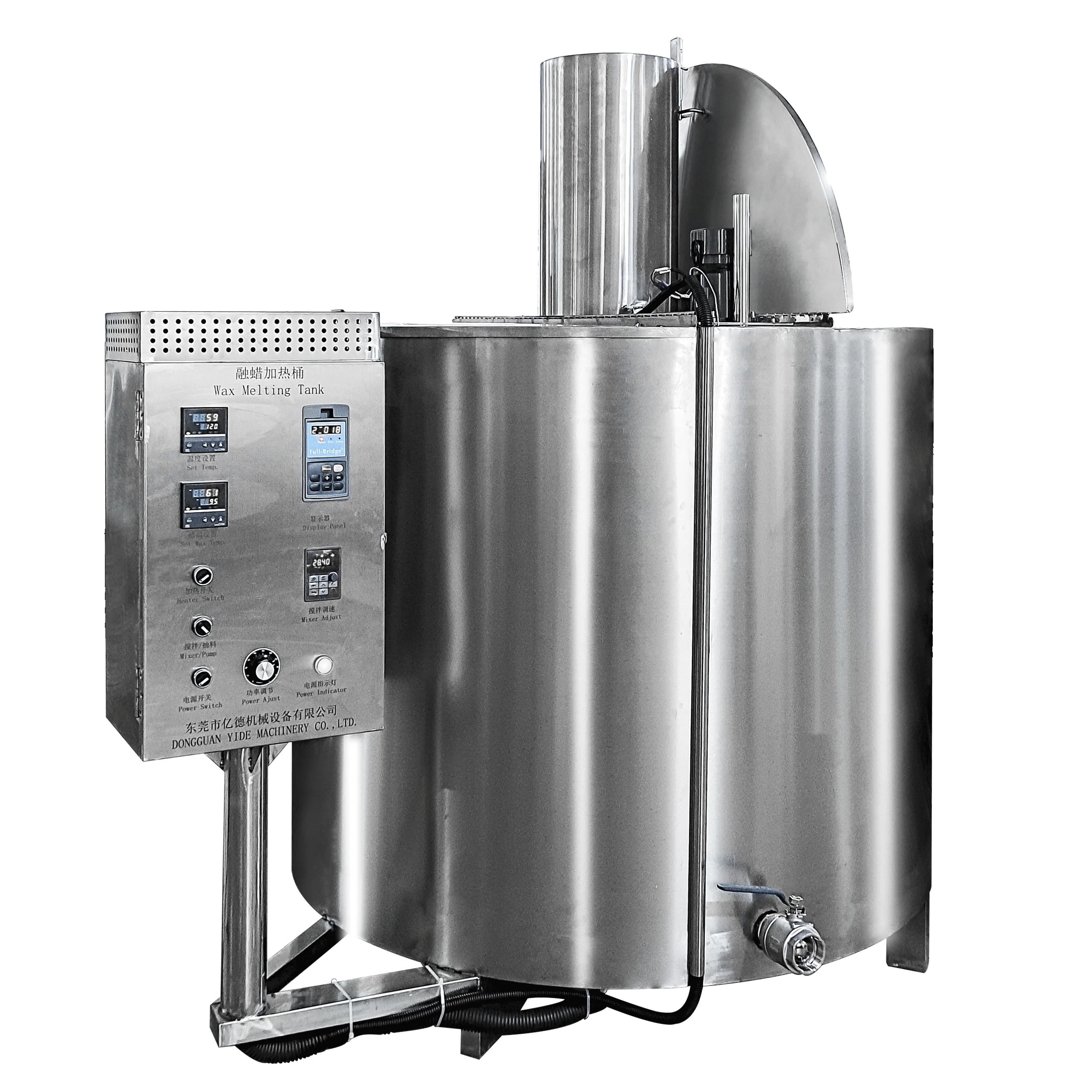 Новая технология Yide Machinery 1000 промышленный резервуар для плавления воска для изготовления свечей/мыла/косметики/воска для волос/колонн с мгновенным нагревом