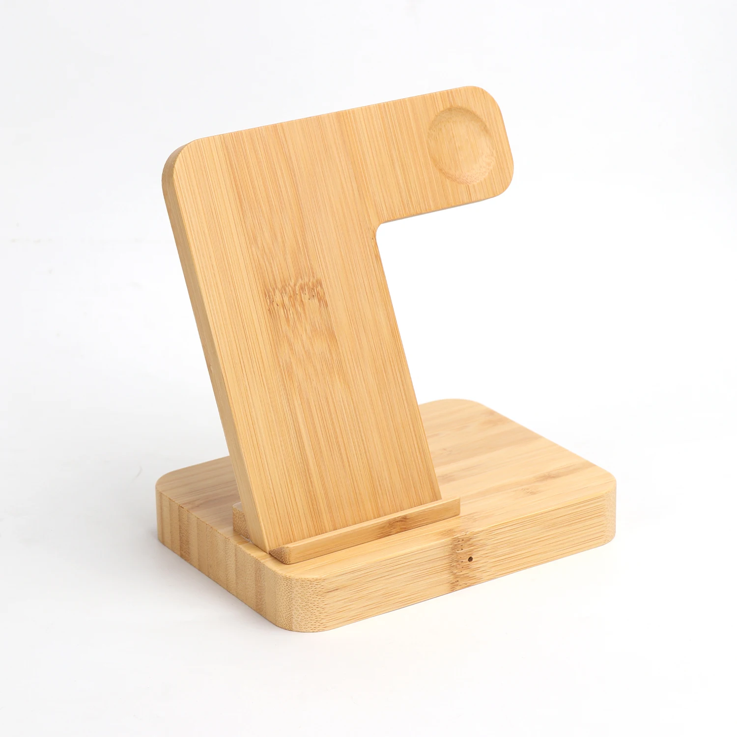 Natural 3in1 Wood bamboo stand for Apple iphone 12/13/14  iwatch and aidpods 15W fast charger stand