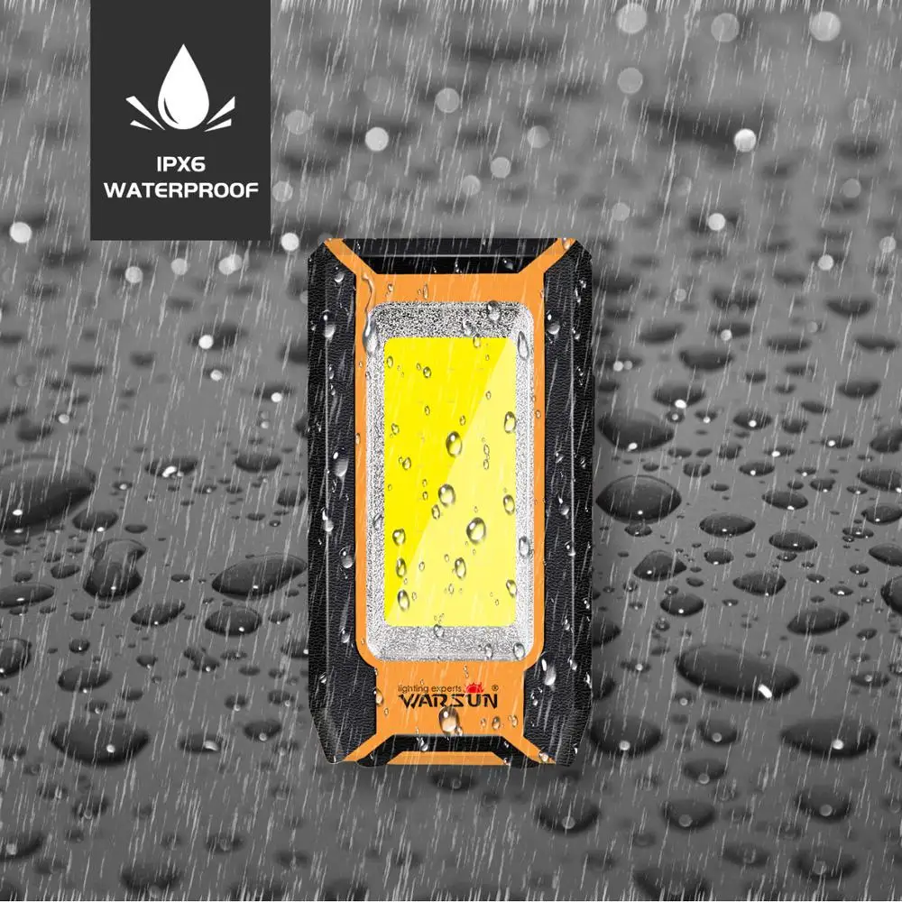 WARSUN Y39 outdoor portable LED car inspection light hook work lamp USB COB rechargeable work light with magnet